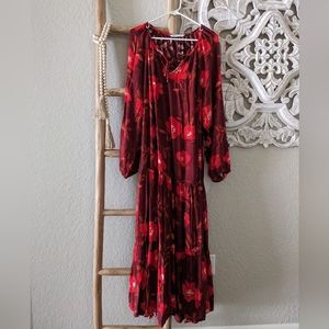 Sonoma Red floral dress